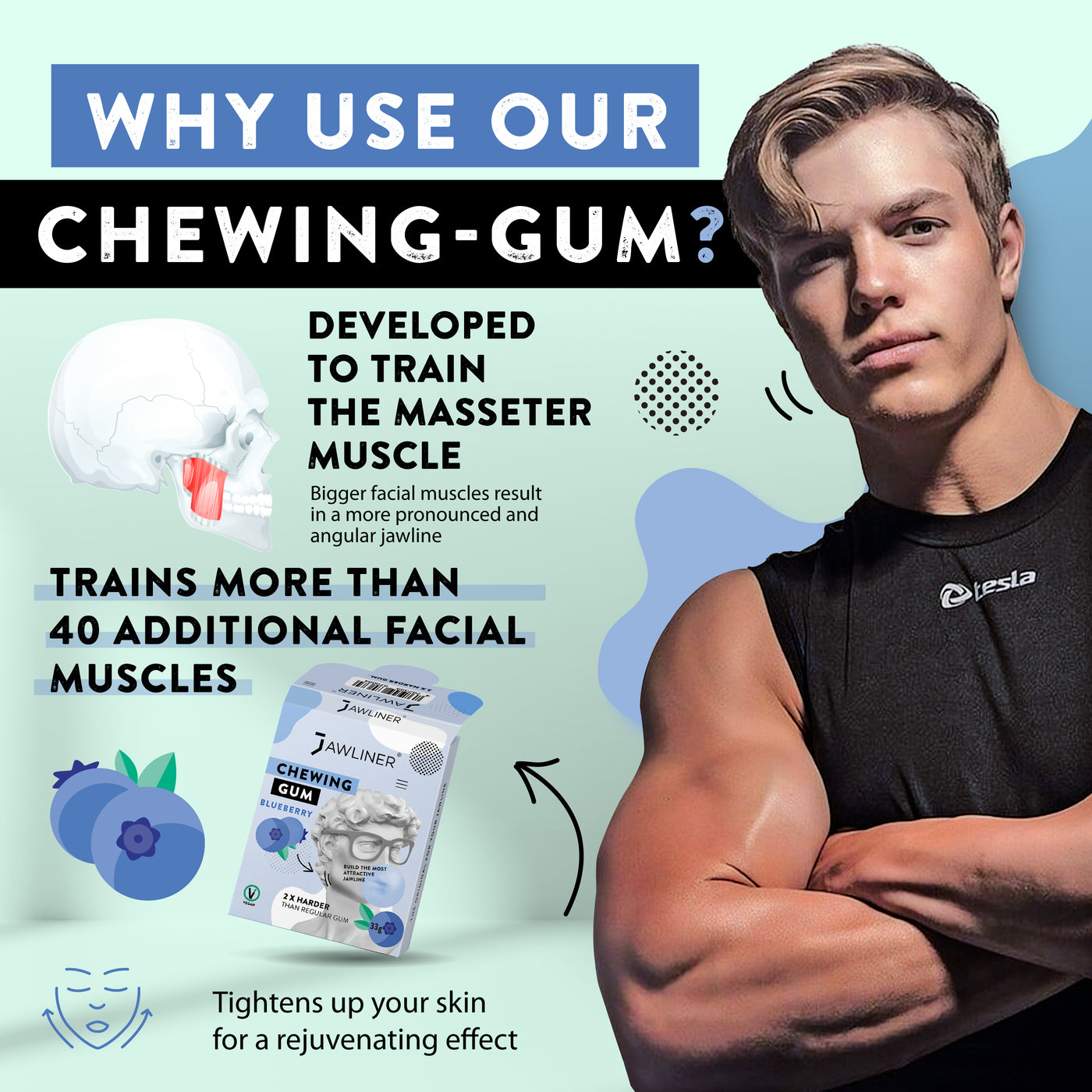 JAWLINER® Chewing Gum (Medium/Hard)