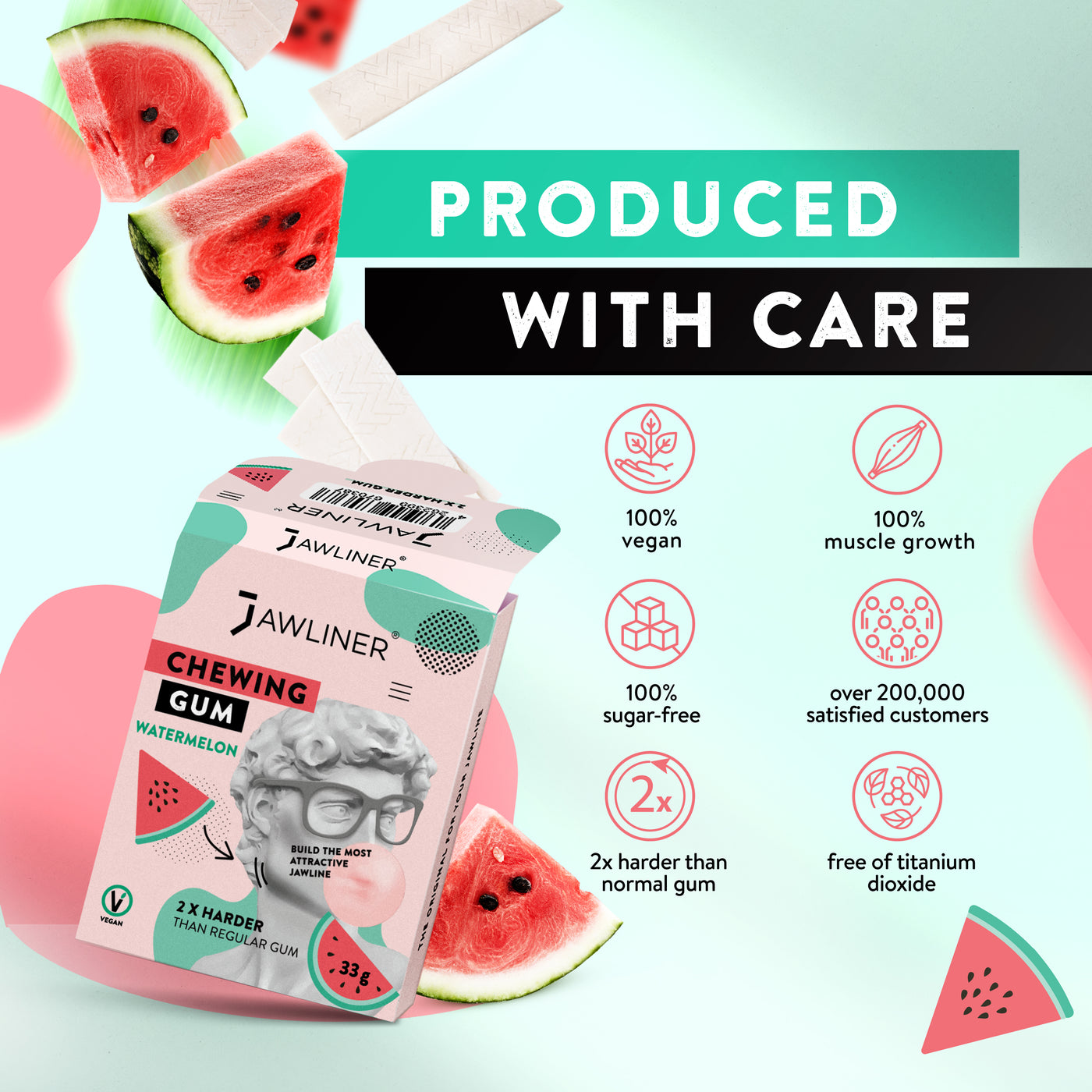 JAWLINER® Chewing Gum (Medium/Hard)